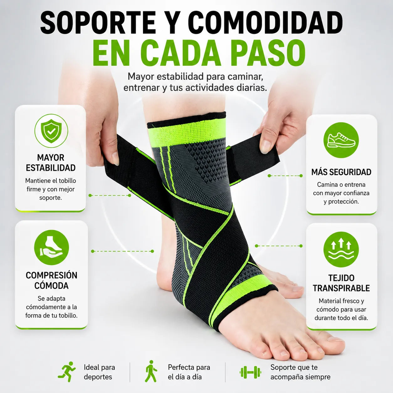 Tobilleras De Compresion Y Bandas