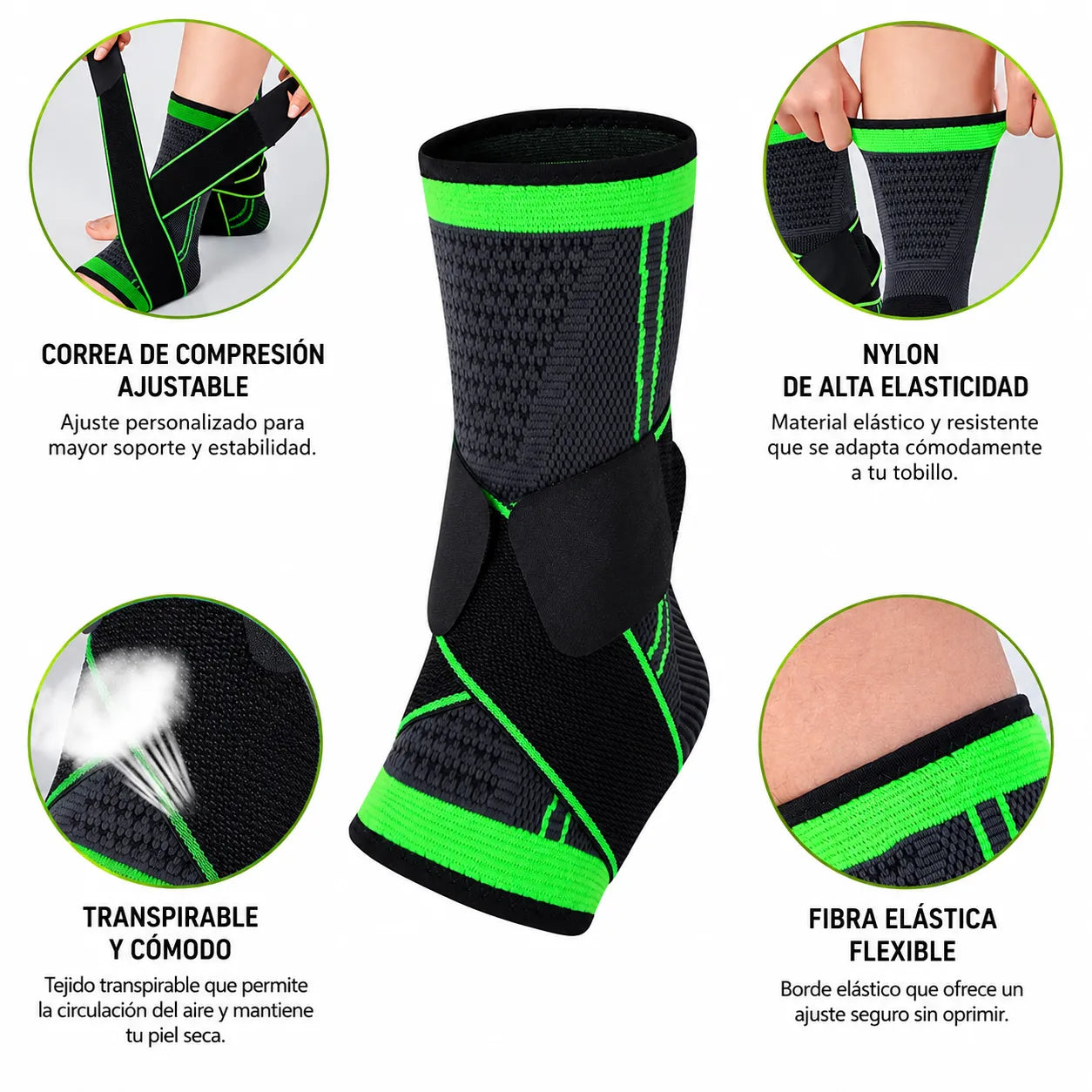 Tobilleras De Compresion Y Bandas